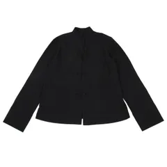 ブラックコムデギャルソンBLACK COMME des GARCONS エステルチャイナボタンマオカラージャケット 黒XLのサムネイル