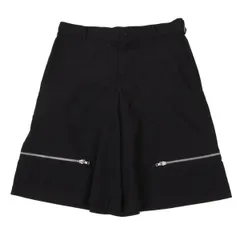 ブラックコムデギャルソンBLACK COMME des GARCONS ポリヘムジッパーショーツ 黒XLのサムネイル