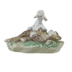LLADRO リヤドロ 置物 平和の王国（豹と子ヤギ） 6926 マルチカラー ポーセリン ユニセックス 絶版 美品【本物保証】 LLADRO リヤドロ 置物 平和の王国（豹と子ヤギ） 6926 マルチカラー