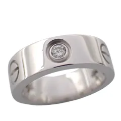 新品仕上げ済 Cartier カルティエ 47 7号 ラブ ハーフ ダイヤ 3P リング 750 K18 WG ホワイトゴールド 指輪 ジュエリー ラブリング ハーフダイヤ 4970のサムネイル