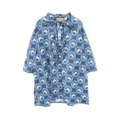 GUCCI グッチ コットンモスリン ホースプリント ボウタイシャツ ブラウスのサムネイル