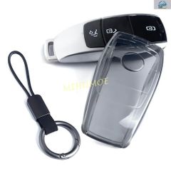 메르세데스 벤츠 ABCESG GLA GLB GLC GLE CLA EQA EQB EQC 클래스 용 블랙 투명 키 포브 케이스 커버 홀더 액세서리