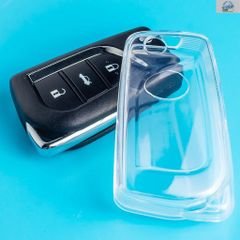 토요타 C-HR 카로라 해치백 세단 RAV4 캠리 LE 하이 럭스 용 투명 클리어 플립식 카키 포브 커버 케이스 홀더 바