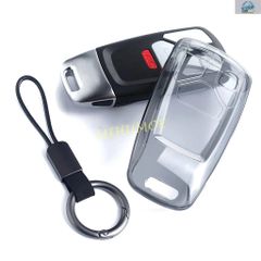 아우디 A4 B9 A5 Q5 스포츠 백 S4 S5 SQ5 TT 2018-2022 용 블랙 TPU 투명 키 포브 케이스 커버 홀더 액세서리 - 25