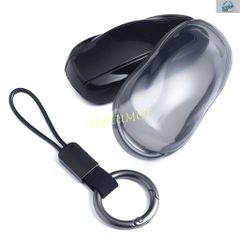 테슬라 모델 S 3 Y 2012-2026 용 블랙 투명 자동차 키 포브 케이스 커버 프로텍터 액세서리 2020 - 25