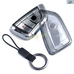 BMW G20 G21 G22 G30 G31 F48 F39 G01 G05 G06 G07 G08 G14 F40 F44 용 블랙 투명 키 포브 케이스 커버 키 체인 경량 얇은