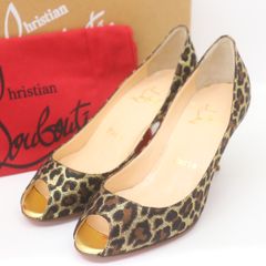 Christian Louboutin ルブタン レオパード ハラコ パンプス - メルカリ