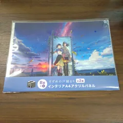 【TAKA110-54】△ 未開封 TOHO トウホウ ｢すずめの戸締まり B賞-2 インテリア A4 アクリルパネル 全2種｣のサムネイル