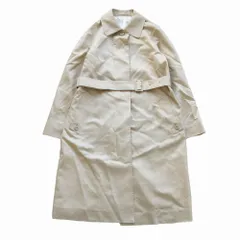 Aquascutum アクアスキュータム ステンカラーコート バルマカーンコート アウター ウールシルク 花柄裏地 日本製 ベージュ 0S【XS】 レディース 【中古】のサムネイル
