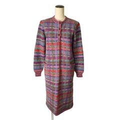 美品 MISSONI ミッソーニ 半袖ニットワンピース マルチカラー 11 L