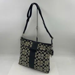 COACH  コーチ シグネチャー 肩掛けショルダーバッグ レディース グレー 中古