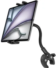 【数量限定】Dosvsi フィットネスバイク タブレットホルダー ロングアーム エアロバイク タブレットスタンド ハンドルバー ポール 取付 インドアでの自転車 トレーニング ベビーカー ルームランナー バイク 取り付けも簡単 360度回転 安定性アップ 4のサムネイル
