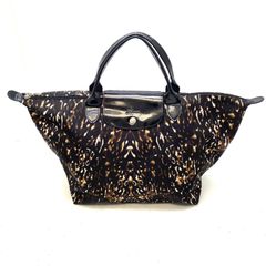ロンシャン Longchamp トートバッグ レオパード 豹柄 ナイロン 大容量