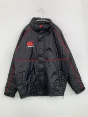 canterbury カンタベリー ブルゾン L ブラック ナイロン 無地 ワンポイント ブランドロゴ ライン柄 フードなし ミドル丈 ジップアップ メンズのサムネイル