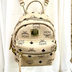 MCM  スターズ バック ミニ リュック ゴールドプレート ピンク GF50のサムネイル