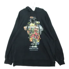 SHAREEF シャリーフ パーカー フーディ スウェット プルオーバー ドットフラワープリント ブラック 3 メンズ 【中古】のサムネイル
