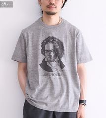 신품 26년 봄 여름 신작 Healthknit 헬스 니트 톰프킨스 베토벤 크루넥 반소매 T셔츠 그레이 남녀 공용 맨즈 레이디스 빈티지 복각 헌 옷 세련 희소 레어 선물