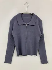 FUN ファン カーディガン/ボレロ F ブルー ニット 無地 ショート丈 長袖 レディースのサムネイル