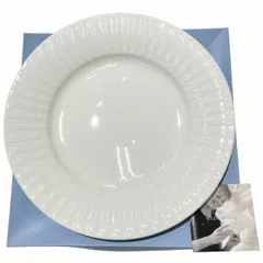 【長】未使用品 ウェッジウッド ナイト＆デイ ホワイトフルーテッド 大皿 30cm ボーンチャイナ 箱あり【1043KM】B07のサムネイル