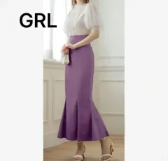 GRL パープル マーメイド バックスリット ロング スカートのサムネイル