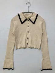 Chico チコ カーディガン/ボレロ F アイボリー ニット 無地 ショート丈 長袖のサムネイル