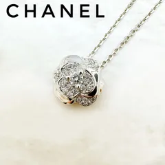 美品🌟CHANEL カメリア ホワイトゴールド ダイヤモンド ネックレス 約39 cm Uのサムネイル