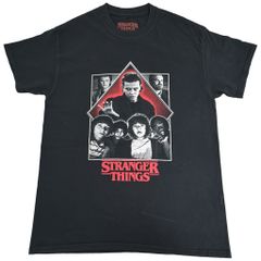 STRANGER THINGS 스트레인저·싱스 반소매 T셔츠 무비 드라마 블랙(맨즈 M) 중고 헌 옷 Y2784
