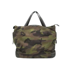 PELLE MORBIDA ペッレモルビダ トートバッグ 迷彩柄 カモフラ 2WAY レザー切替 カーキグリーン レディース 【中古】のサムネイル