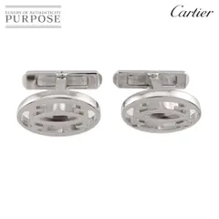 カルティエ Cartier ドゥーブルC ドゥ カフス SV シルバー ロゴ 2C Cuff Links【証明書付き】 90323058のサムネイル
