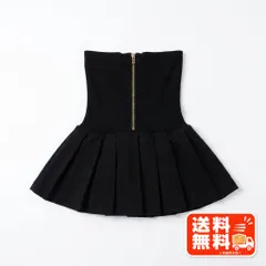 ブラック フレア ミニスカート プリーツ フロントジップのサムネイル