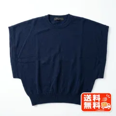 SACRA サクラ コットン混 半袖ニット ネイビー 38 日本製 ADORE風のサムネイル