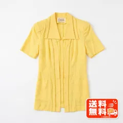 Cascade カスケード イエロー レース装飾 半袖カーディガン 38 PLEATS PLEASE風のサムネイル