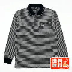 PowerBilt パワービルト 長袖 ポロシャツ L ブラック ボーダー DUNLOP風のサムネイル
