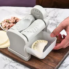 餃子メーカー 収納ボックス付き 手動プレス機 家庭用 包み器 つくり器 生地スタンプカッター ペストリーパイ作り用 型 M0608-HJFY-1のサムネイル