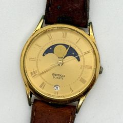 セイコー SEIKO 7F38-6190 クオーツ ムーンフェイズ 時計 - メルカリ