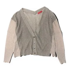 Ef8 Max&Co. マックスアンドコー ラメニット ロングスリーブカーディガン バイカラー ベージュ グレー系 レディース 女性用u02tのサムネイル