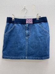 アルバローザ デニム ミニスカート ハイビスカス - メルカリ