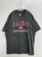 Champion チャンピオン Tシャツ/カットソー L グレー 前面プリント ブランドロゴ ミドル丈 半袖 クルーネック(丸首) メンズ