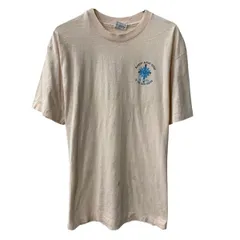 80s USA製 Hanes 半袖 プリントTシャツ XL ピンク ヘインズ プルオーバー 80年代 ワンポイント コットンポリ カットソー 夏物 a806-5479のサムネイル