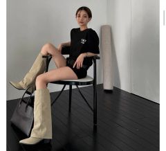 オープントゥ ニットブーツ 鈴木亜美さん 完売商品 L 24.5 - メルカリ