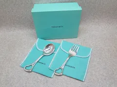 TIFFANY&Co. ティファニー ベビーカトラリー フォーク&スプーンセット シルバー ハートのサムネイル