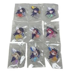러브라이브! 선샤인!! JR 도카이 콜라보 아크릴 키홀더 총 9점 세트 Aqours 멤버