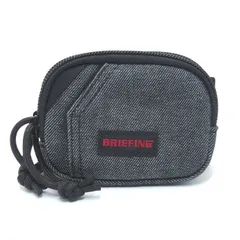 未使用 BRIEFING ブリーフィング ミニ財布 BRA243G61 WORK PURSE BLACK DENIM 小銭入れ ポーチ デニム 日本製 ブラック 黒   28012726のサムネイル
