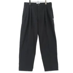 WTAPS ダブルタップス TRDT1803 TROUSERS 242WVDT-PTM05 24AW 2タック トラウザーズ ポリエステル コットン ブラック 黒 3  99001049のサムネイル