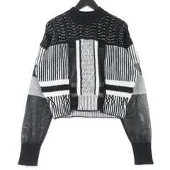 Mame Kurogouchi マメ クロゴウチ Plating Mole Knit Sweater MM18AW-KN024 ニット 長袖シャツ ブラック ホワイト 2  99001047のサムネイル