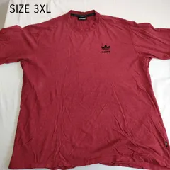 【２XL以上】海外古着　adidas　アディダス　赤　レッド　Tシャツ　大きいサイズ　ゆったり
