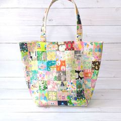 ミナペルホネン パッチワーク☓choucho マチ無しミニトートバッグ