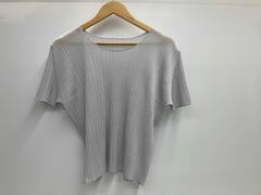 プリーツプリーズ カットソー 半袖 クリーム色 サイズ 3 クルーネック