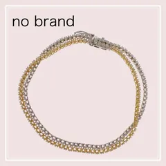 【no brand】ノーブランド no brand デザインジュエリー 2連 ブレスレット 18金 K18 ホワイトゴールド K18 イエローゴールド ダイヤモンド 2.00ct ユニセックス 誕生日 記念日 プレゼント 普段 フォーマルのサムネイル