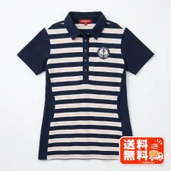 marie claire ポロワンピース ネイビー L ストライプ ゴルフウェア 23区GOLF風のサムネイル